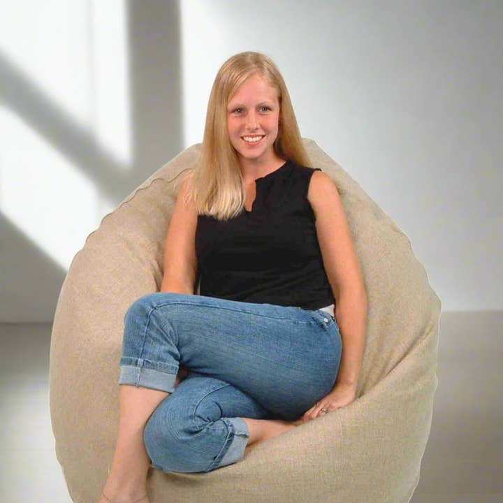 Bean Products - Wholesale Chair - Hemp Bean Bag Chair Lounger - Adult size Comfy Bean