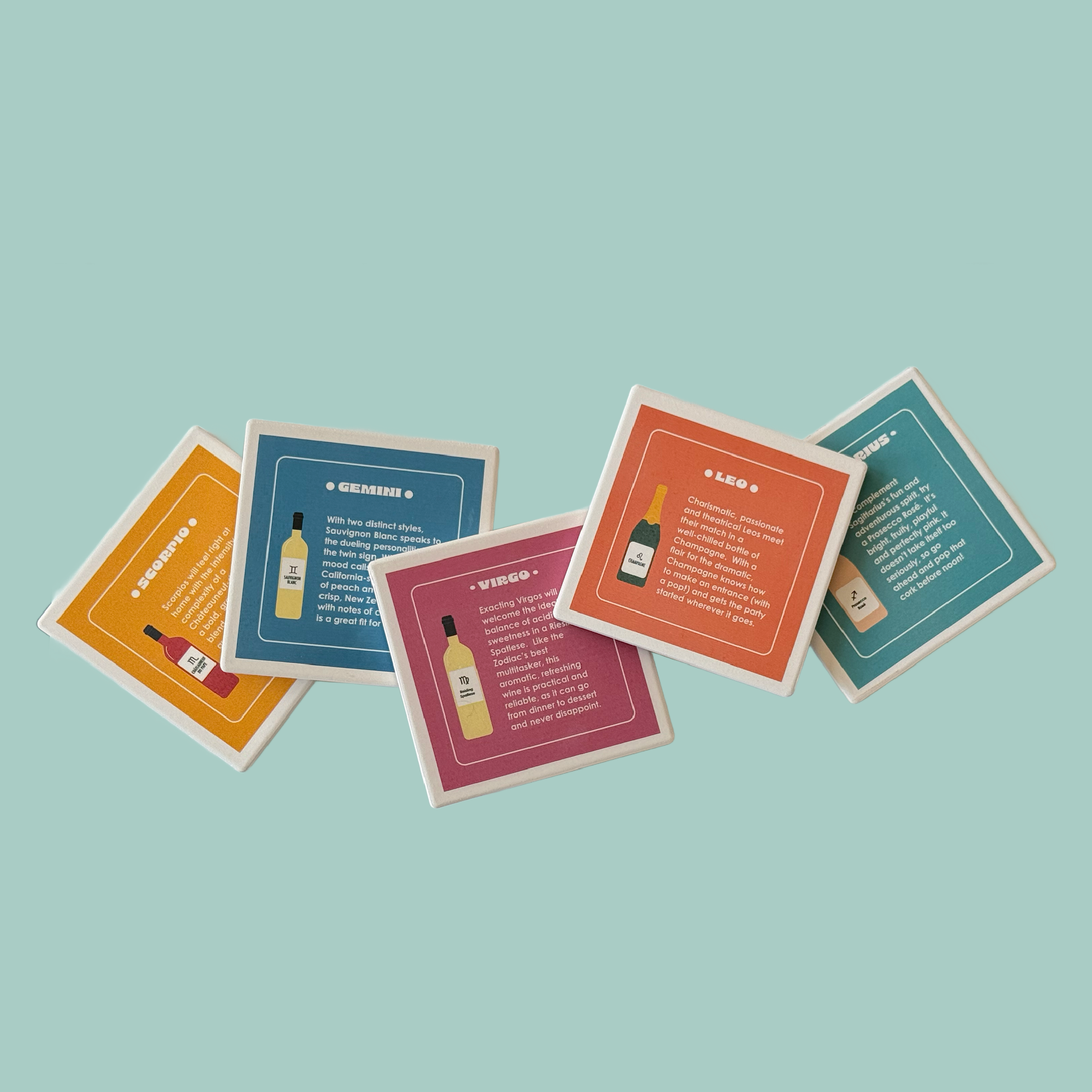 Questionable Designs - Vente Sous-verre - Dessous de verre en céramique avec signes de vin13