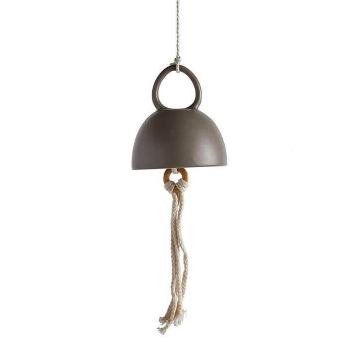 47th & Main (Creative Brands) - Wholesale Bell - Brown Ceramic Bell