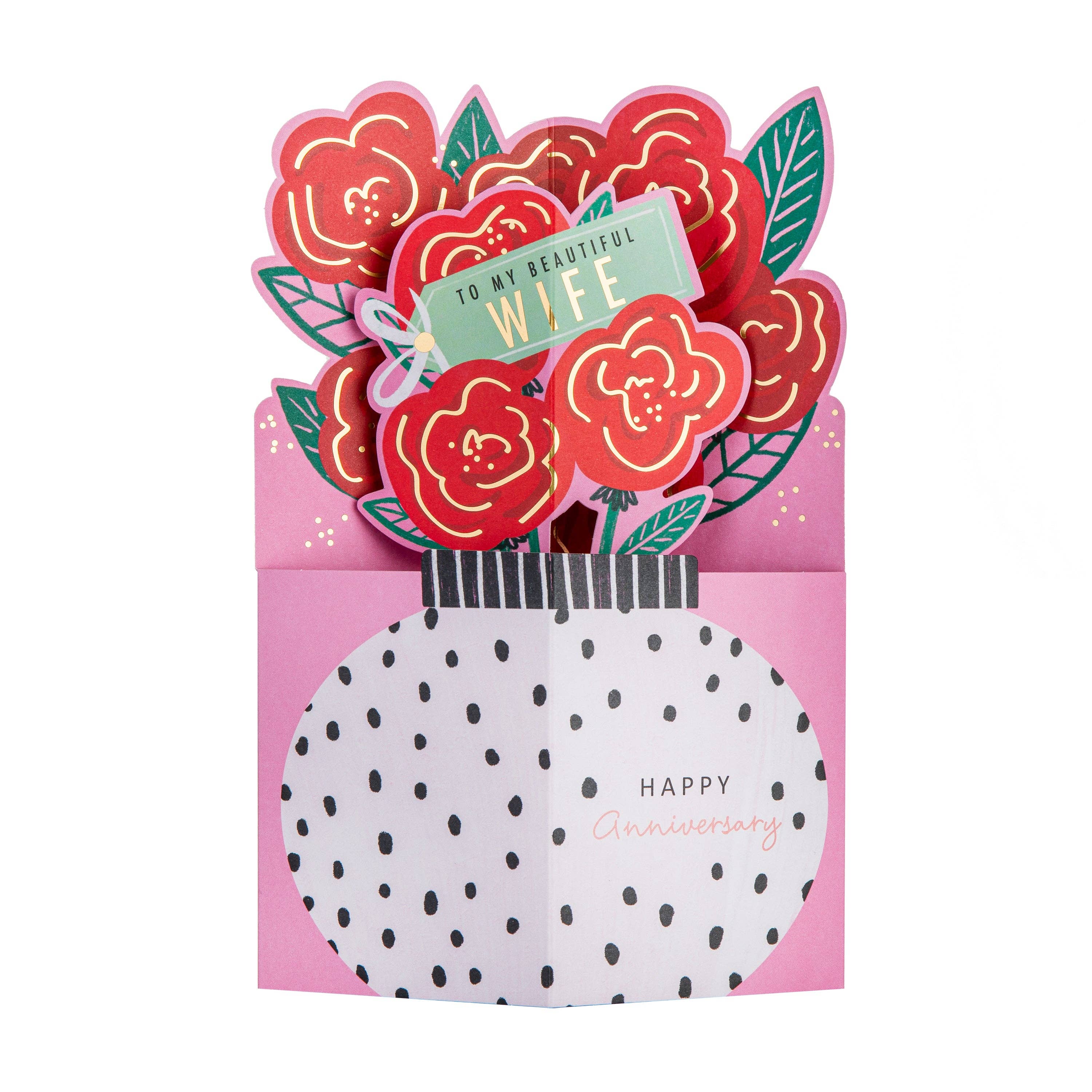 Hallmark - Wholesale Anniversary Card - Anniversary Card for Wife with 3D Pop-Up Roses1