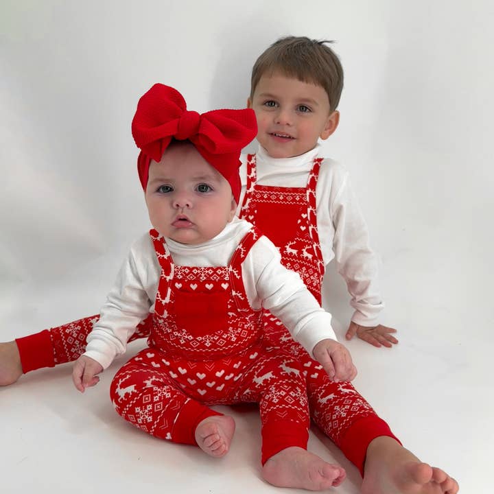 Bivaly - Wholesale Overalls - Baby - Christmas Holiday Bamboo Overalls1