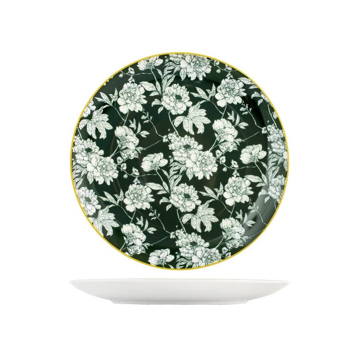 H&H - Wholesale Dinner Plate - Decorated Porcelain Coupe-Shaped Plate 27 cm