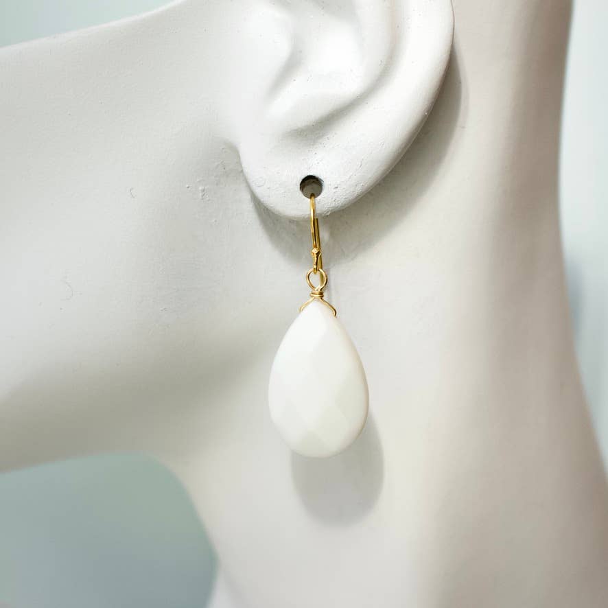 a.v. max - Wholesale Dangle Earrings - Serena Statement Semi Teardrop Earrings7
