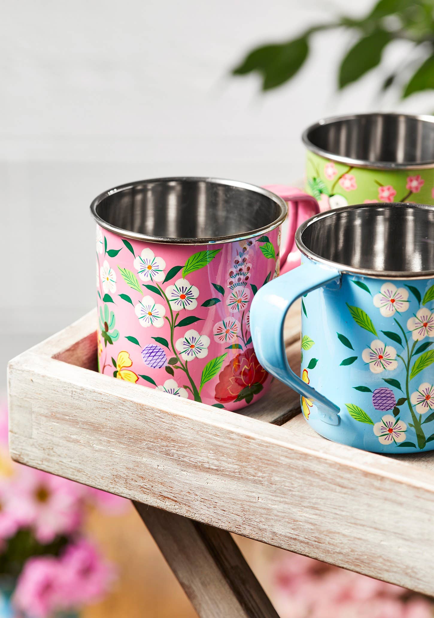 Namaste - Wholesale Coffee mug - Sanasar Hand Painted Enamel Mug3