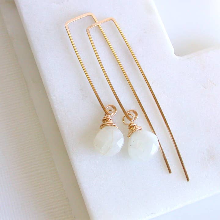 Linda Trent Jewelry - Vendita all'ingrosso Orecchini pendenti - Infila pietra di luna1