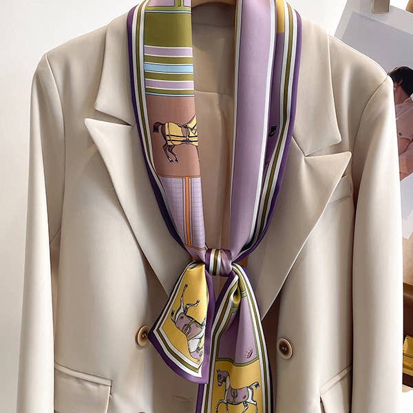 UZ Wholesale Store - Wholesale Scarf - Women's - Animal Printed Striped Scarf
