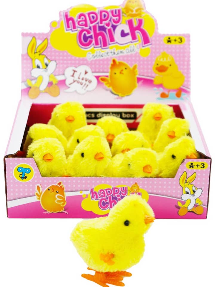 Baby Chick Wind-up Clockwork Plushie Doll Toy for wholesale by Cap Zone