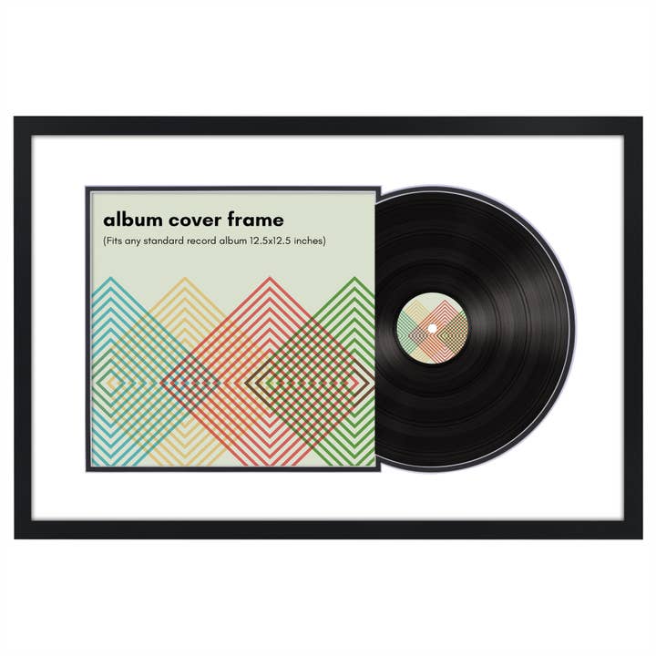 Americanflat Vinyl & Album Art Frame - 25x16.5 - Black for wholesale by Americanflat