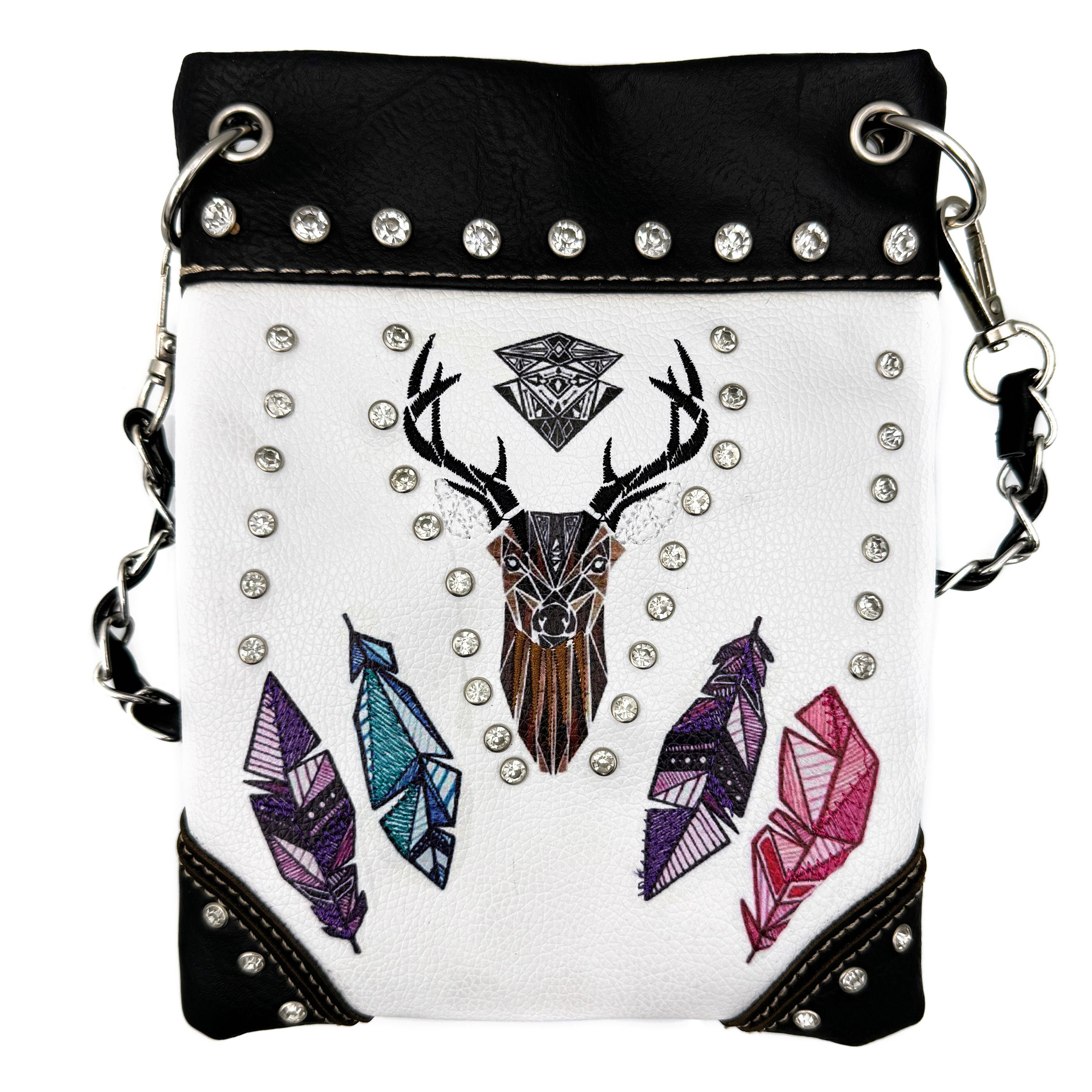 Lunar Deer – wholesale Crossbody bag – Women's – Embroidered Deer Small Crossbody Bag0