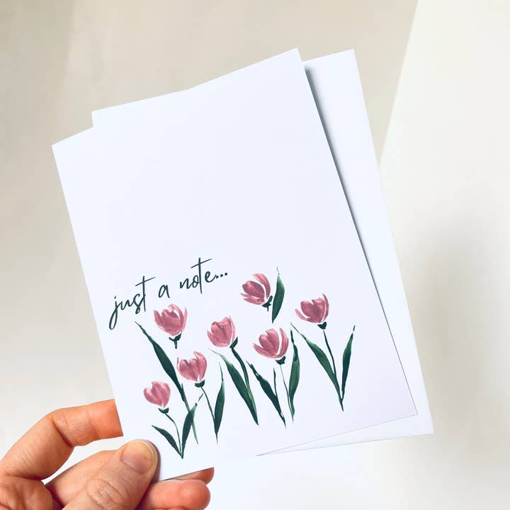 Atelier By Cat - Venta al por mayor Conjunto de papelería y tarjetas - Juego de papelería, blocs de notas y cajas de tarjetas simples con forma de tulipán5