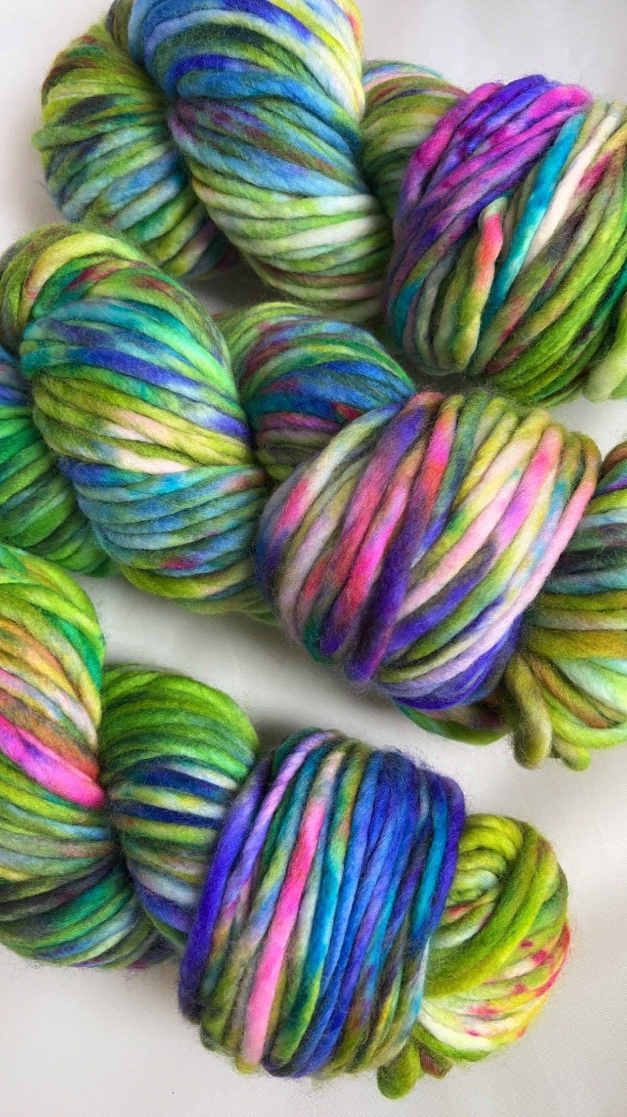 Honey and Clover Knits, LLC - Wholesale Yarn - Hand-Dyed Merino Wool Yarn - Soft and Durable Yarn for Knitting and Crocheting | Indie Dyed Merino Wool | Super Bulky | Wild Thing5