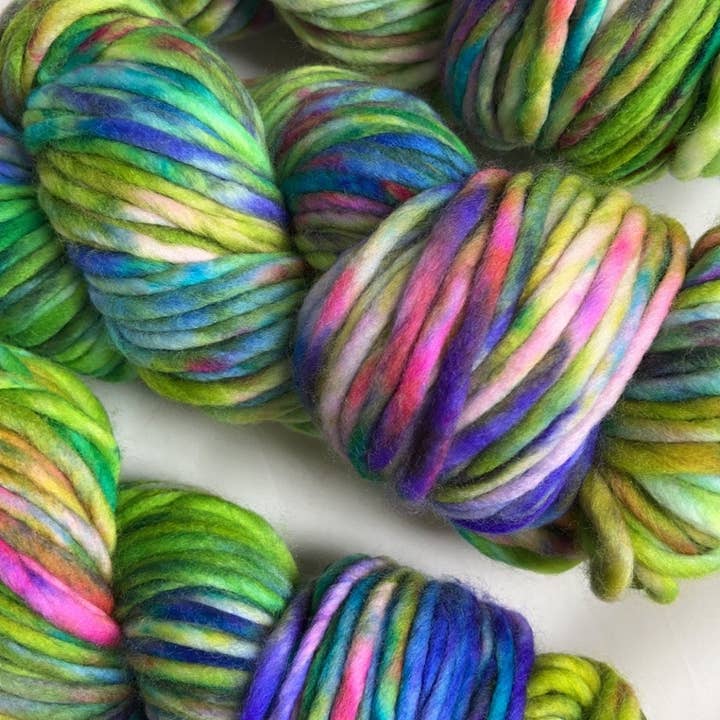 Honey and Clover Knits, LLC - Wholesale Yarn - Hand-Dyed Merino Wool Yarn - Soft and Durable Yarn for Knitting and Crocheting | Indie Dyed Merino Wool | Super Bulky | Wild Thing5