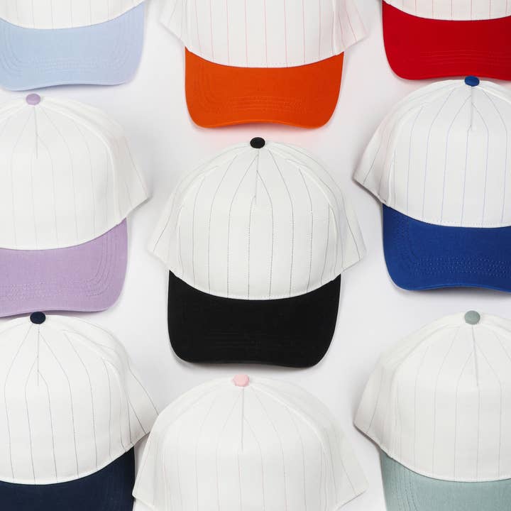 Pinstripe tweekleurige honkbalpet voor wholesale door David And Young