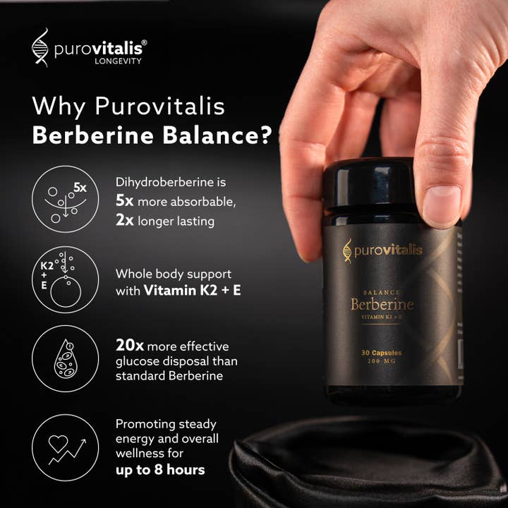Purovitalis - Wholesale Oral Supplement/Vitamin - Purovitalis Berberine Balance – 200mg Dihydroberberine4