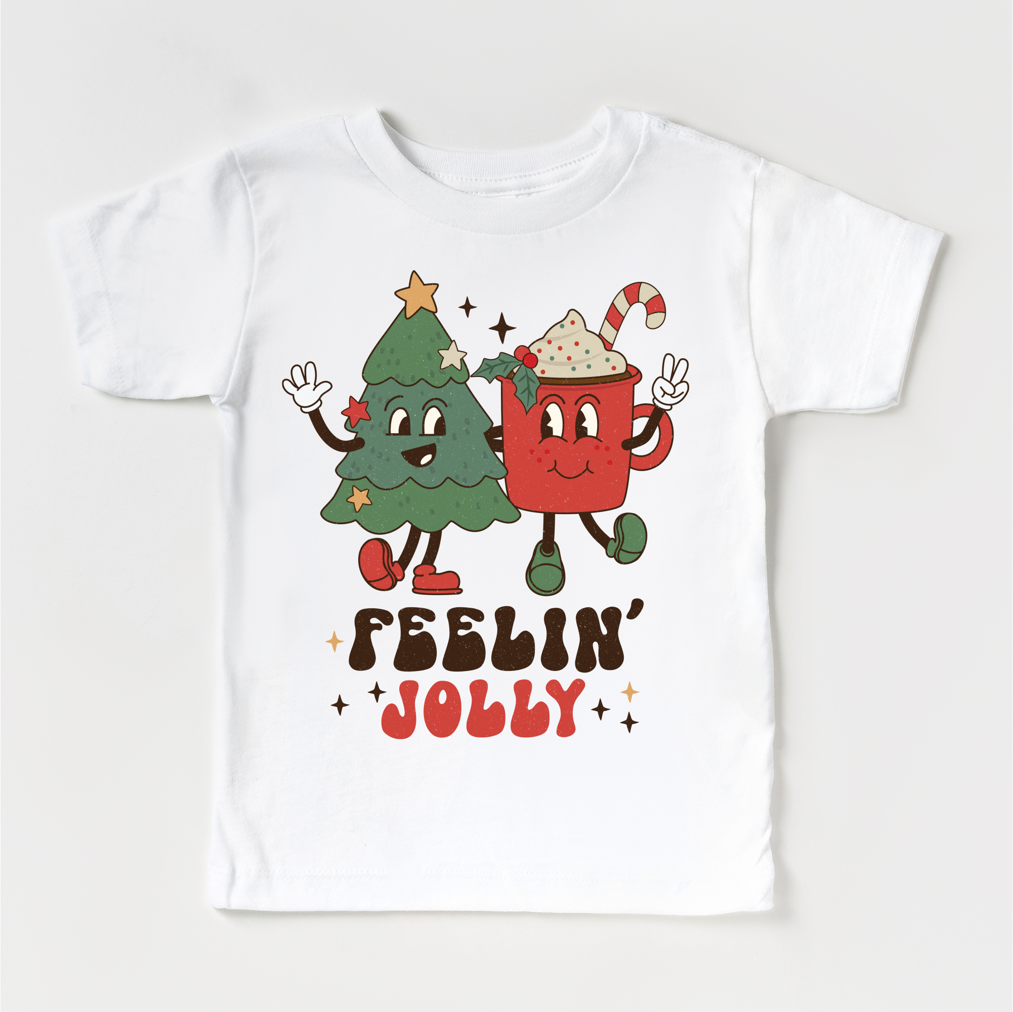 Madi Moosh - Wholesale Screen Printed T-Shirt - Kids - Feelin Jolly Christmas T-Shirt - Kids Tee1