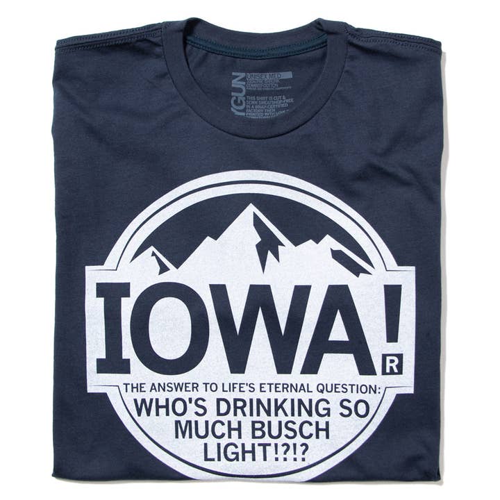 Iowa: Light Beer T-Shirt for wholesale by RAYGUN