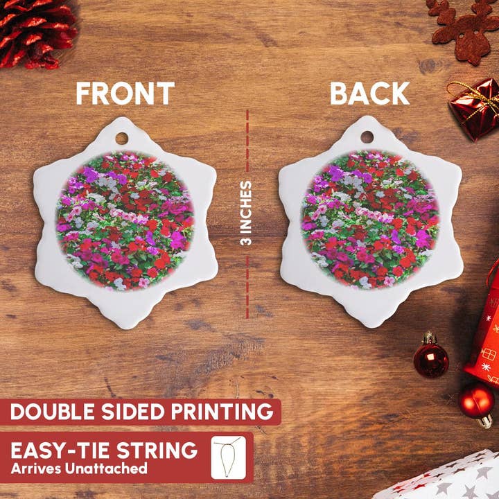 3dRose - Wholesale Ornament - 3dRose, Carpet of colorful petunia flowers, Ornament2