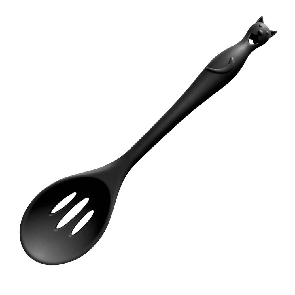 Pacific Trading - Wholesale Kitchen Spoon - Alchemy Gothic Kitchen Utensil Black Cat Slotted Spoon1