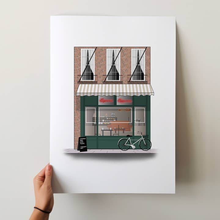 Inspirado na ficção - Cafeteria na Vila por atacado de Fox Burrow Designs