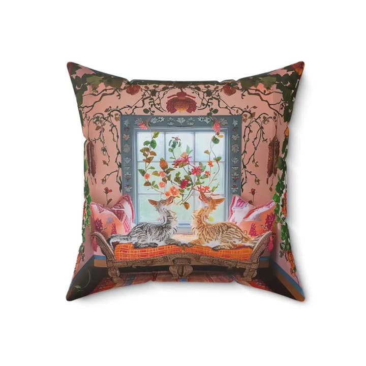 Maia Homes - Wholesale Throw/Decorative Pillow - Bohemian Floral Fantasy Pillow4