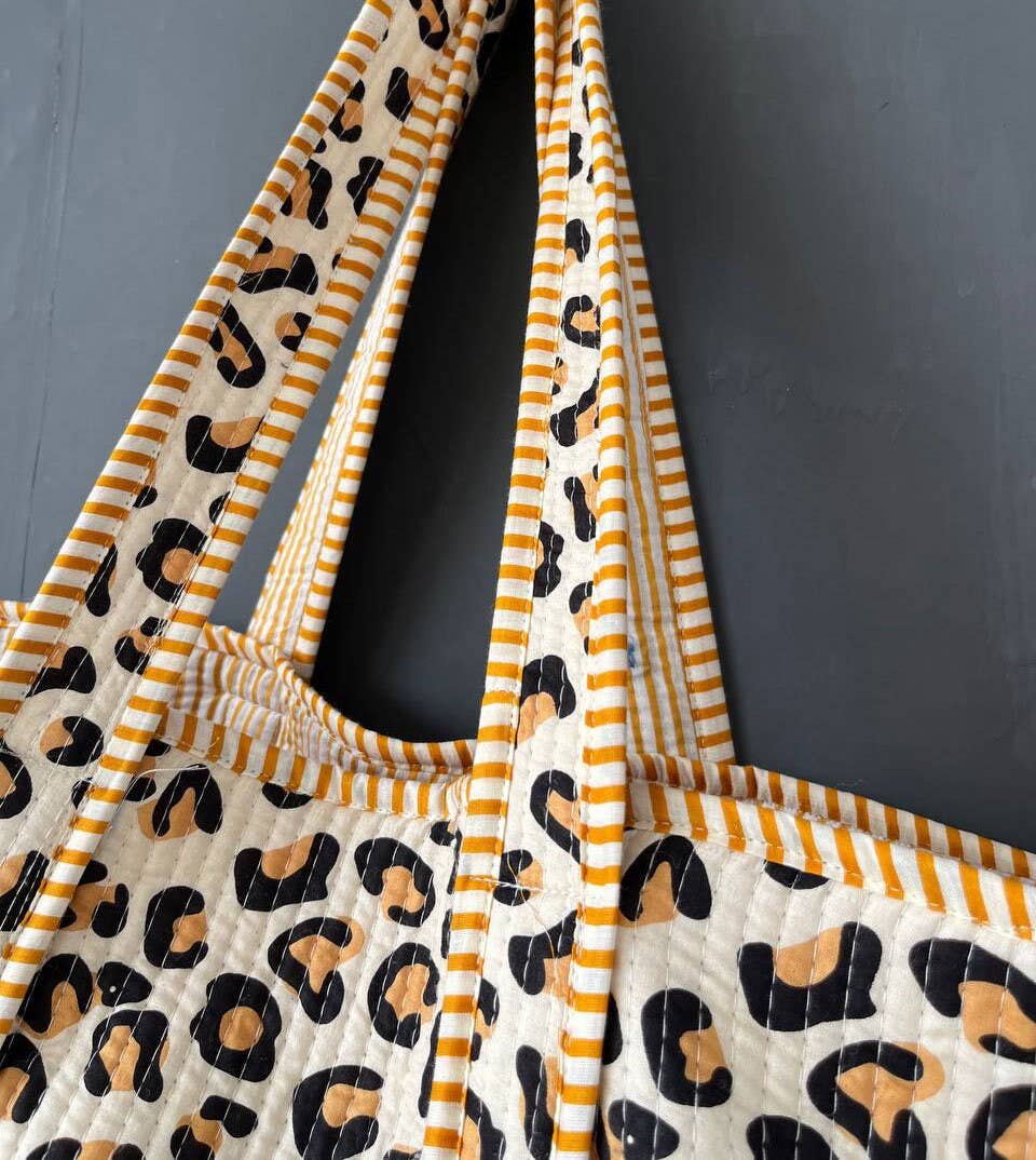 Bhawana Handicrafts - Wholesale Beach Bag - Hand Block Print Cotton Boho Vintage Beach Tote Bag4