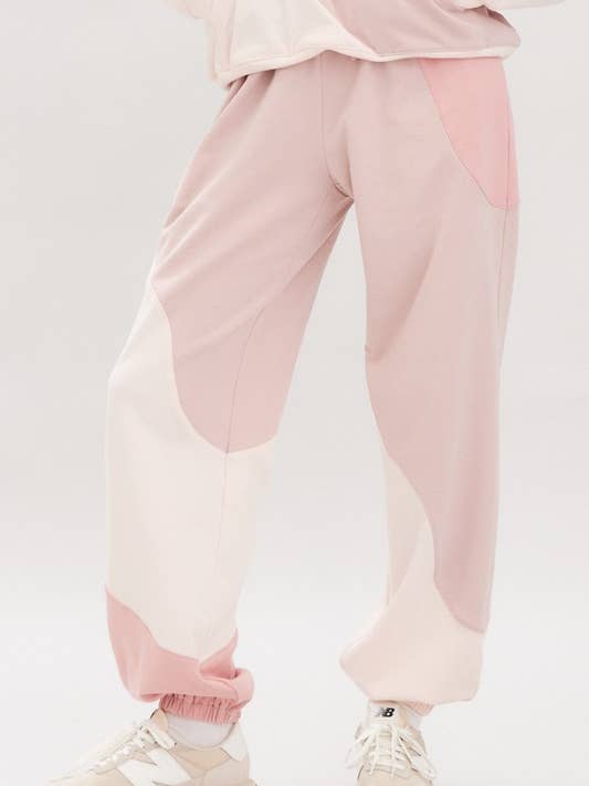 Pantalones de algodón Terry Color Block para venta al por mayor de ILLA ILLA