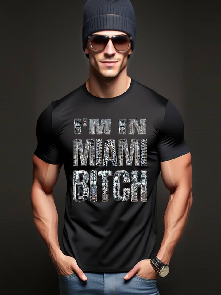 Grooveman Music - Vente T-shirt à imprimés – unisexe - T-shirts I'm in Miami Bitch Mirror | Grooveman Music3