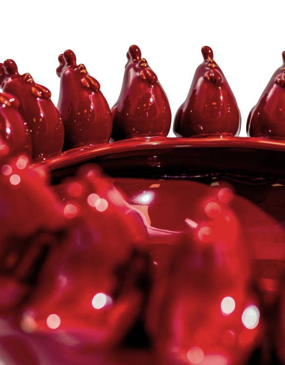 McGowan & Rutherford Ltd - Wholesale Decorative Plate/Dish/Bowl - Multi Red Rooster/Chicken Ceramic Bowl3