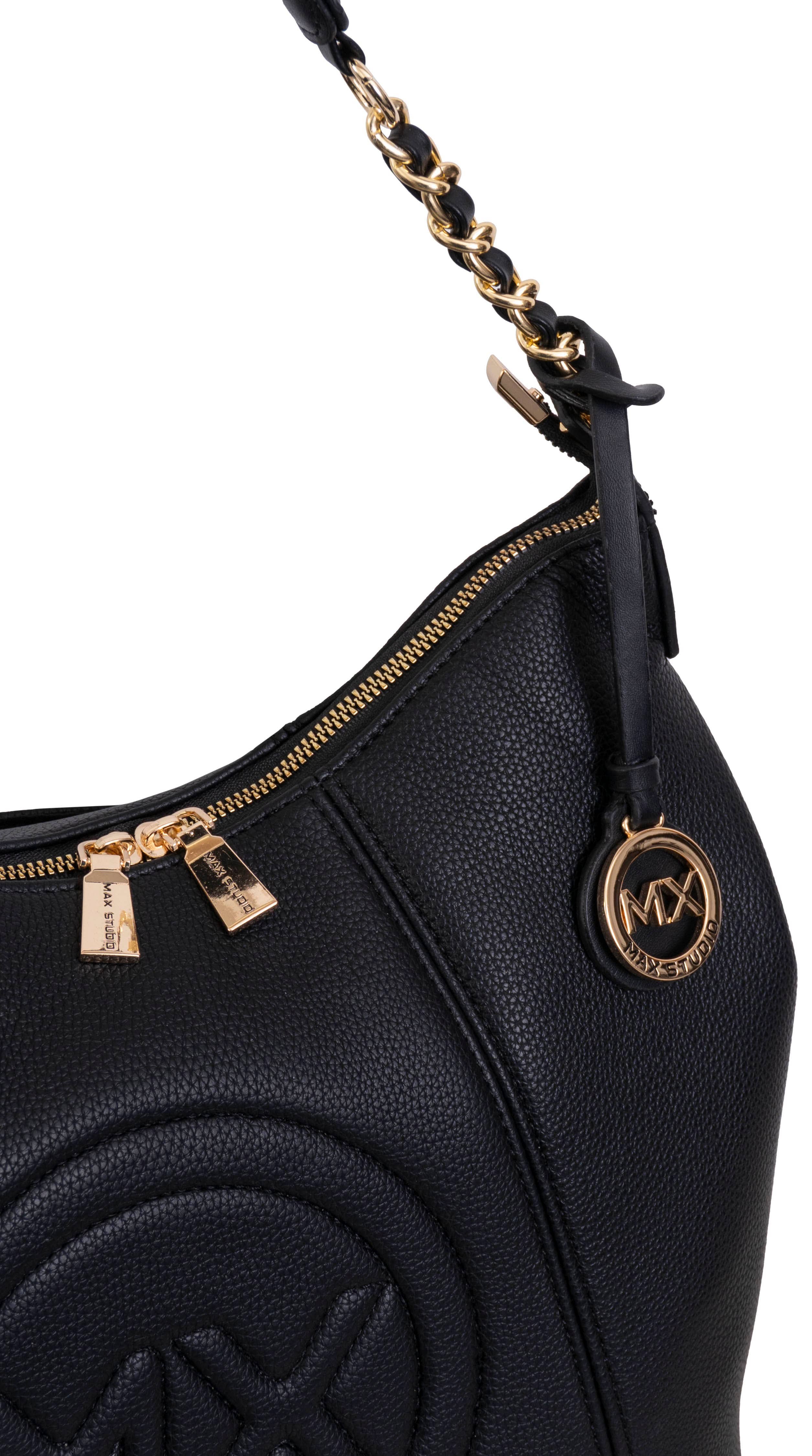 Magid – wholesale Shoulder bag – women's – Max Studio Pebble Grain Top Chain Handle Slouchy Hobo Handbag1