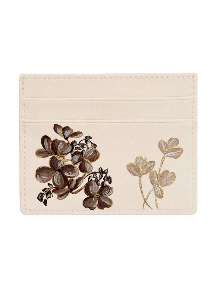 Porta-cartão Coffee Flowers Bege por atacado de ALEPEL