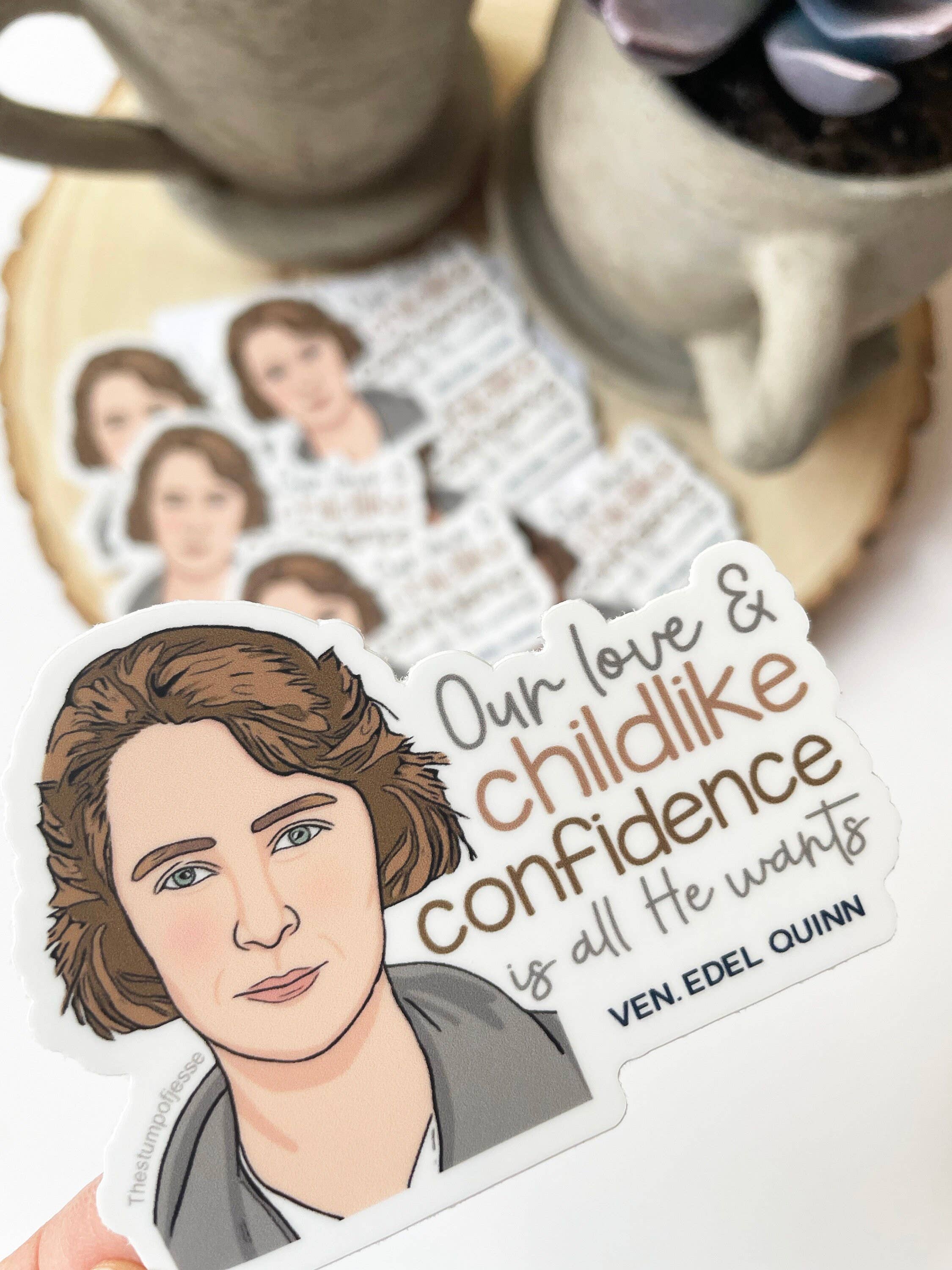 The Stump of Jesse - Wholesale Sticker - Ven. Edel Quinn Waterproof Catholic Sticker5