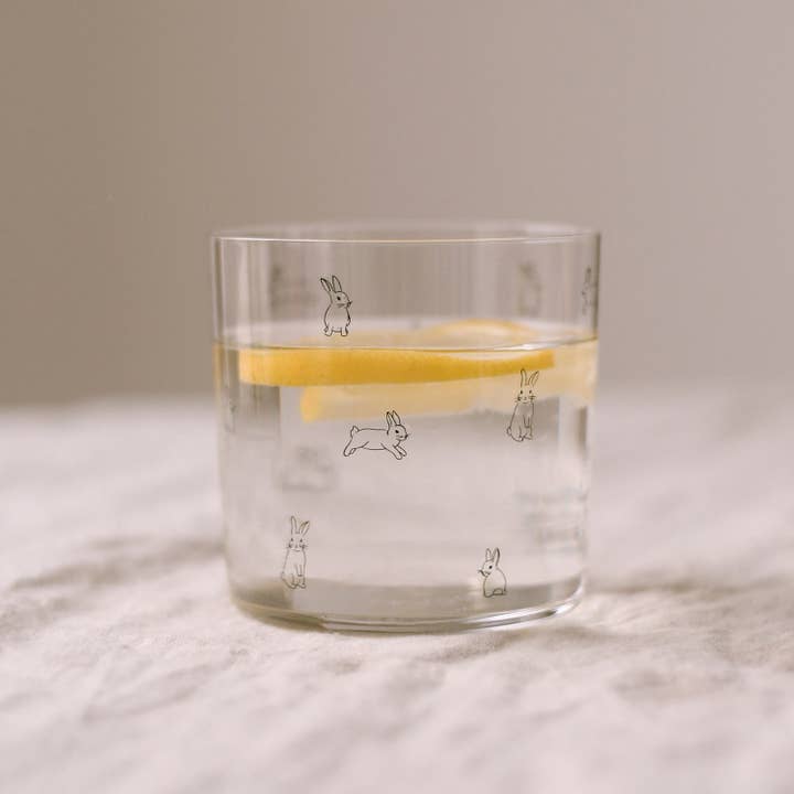 Eulenschnitt - Wholesale Drinking Glass/Cup - Black rabbit drinking glass (pack of 4)
