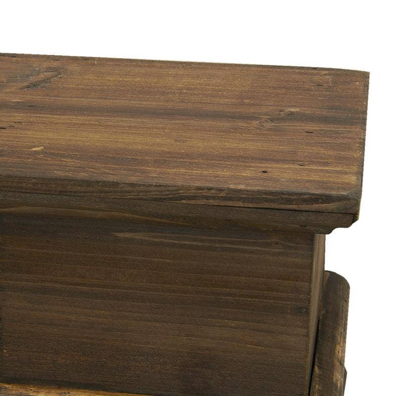 Aubry Gaspard - Vendita all'ingrosso Parascintille per caminetto - Caminetto in pino marrone invecchiato intagliato3