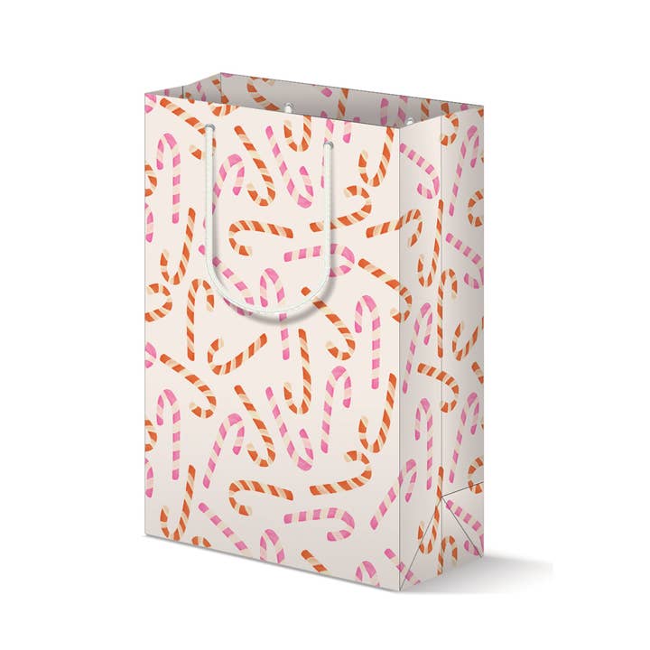 Bolsa de regalo navideña con bastones de caramelo para venta al por mayor de KelseyMDesigns