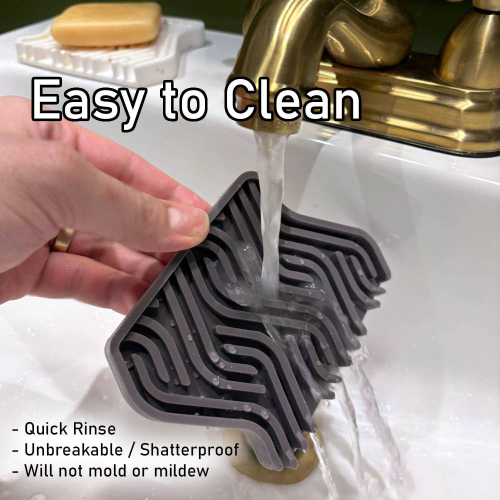 Multi Colored Soap Dish (Grey/Green/White) Premium Silicone Soap Tray for wholesale on Faire10