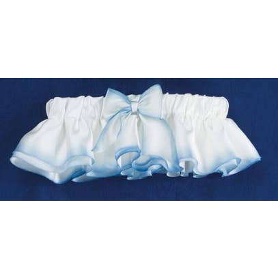 Simply Charming - Wholesale Garter belt – Women's - Hand-dyed Something Blue Silk Charmeuse Garter - G341