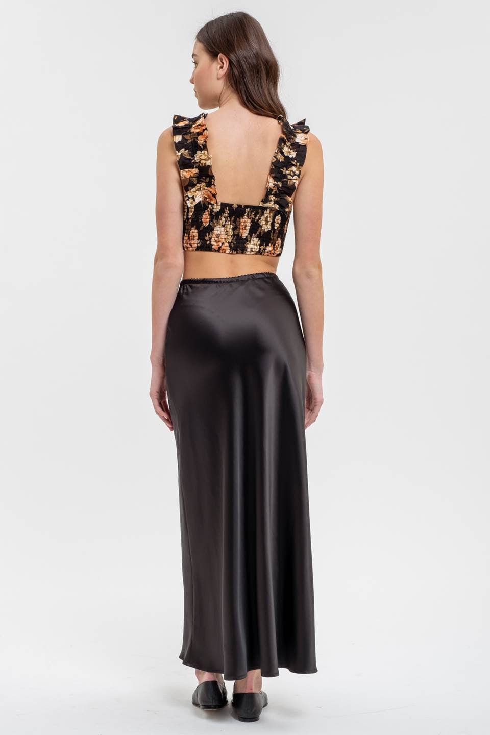 Blu Pepper - Vente Chemisier – femme - Haut court à bretelles à volants floraux5