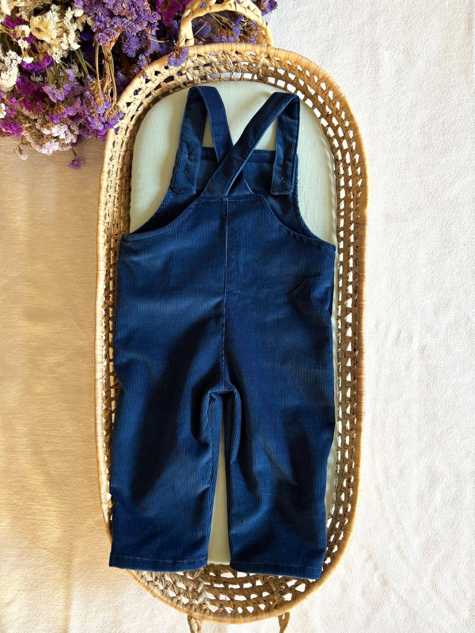 Maria Jasmim Baby & Child - Wholesale Overalls - Baby - Blue Corduroy Heart Jumpsuit1