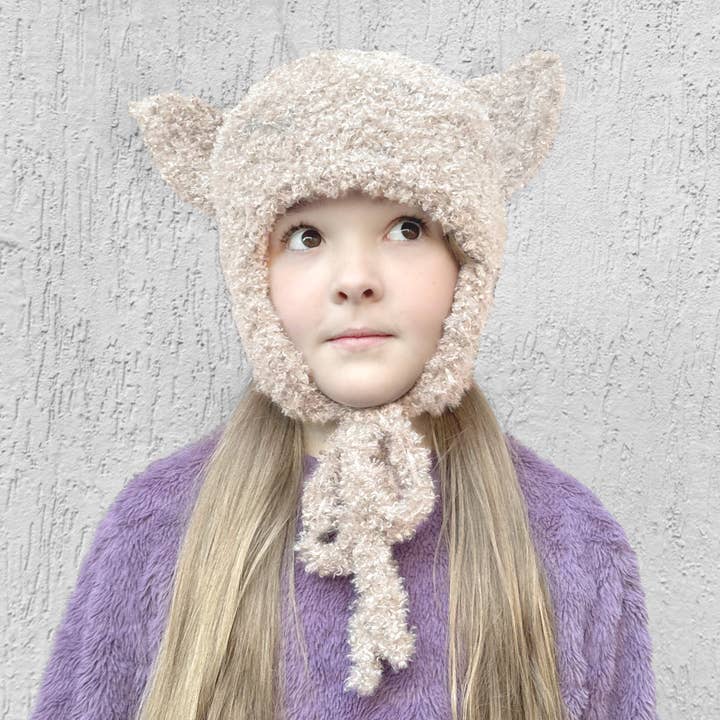 Hand made crotched kitten hat for wholesale by Olly & Arya