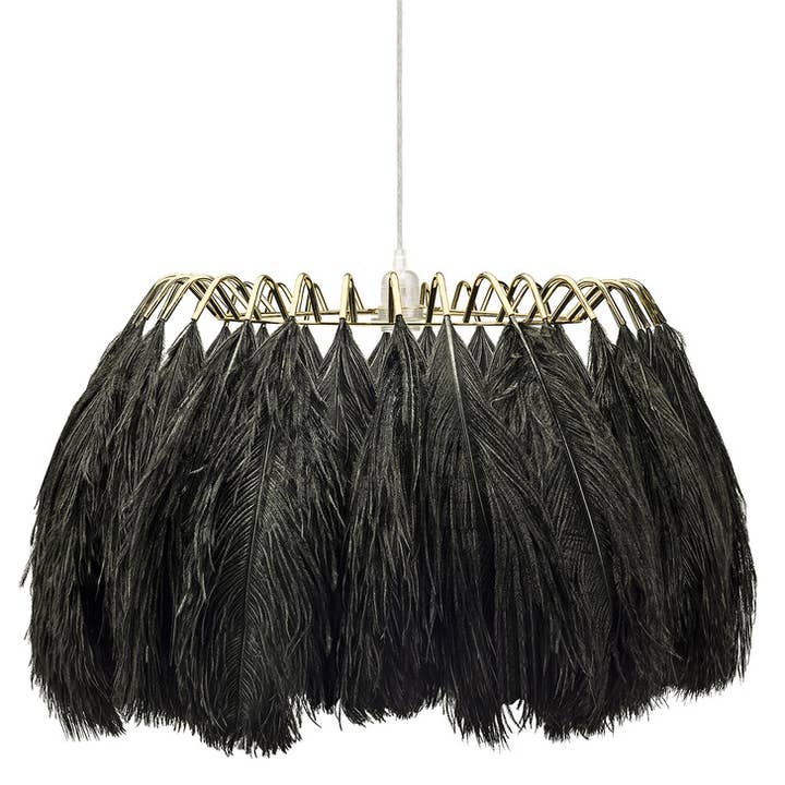 Feather Pendant Lamp Black and other Purchase Wholesale pink feather boas. Free Returns & Net 60 Terms on Faire trending on Faire.