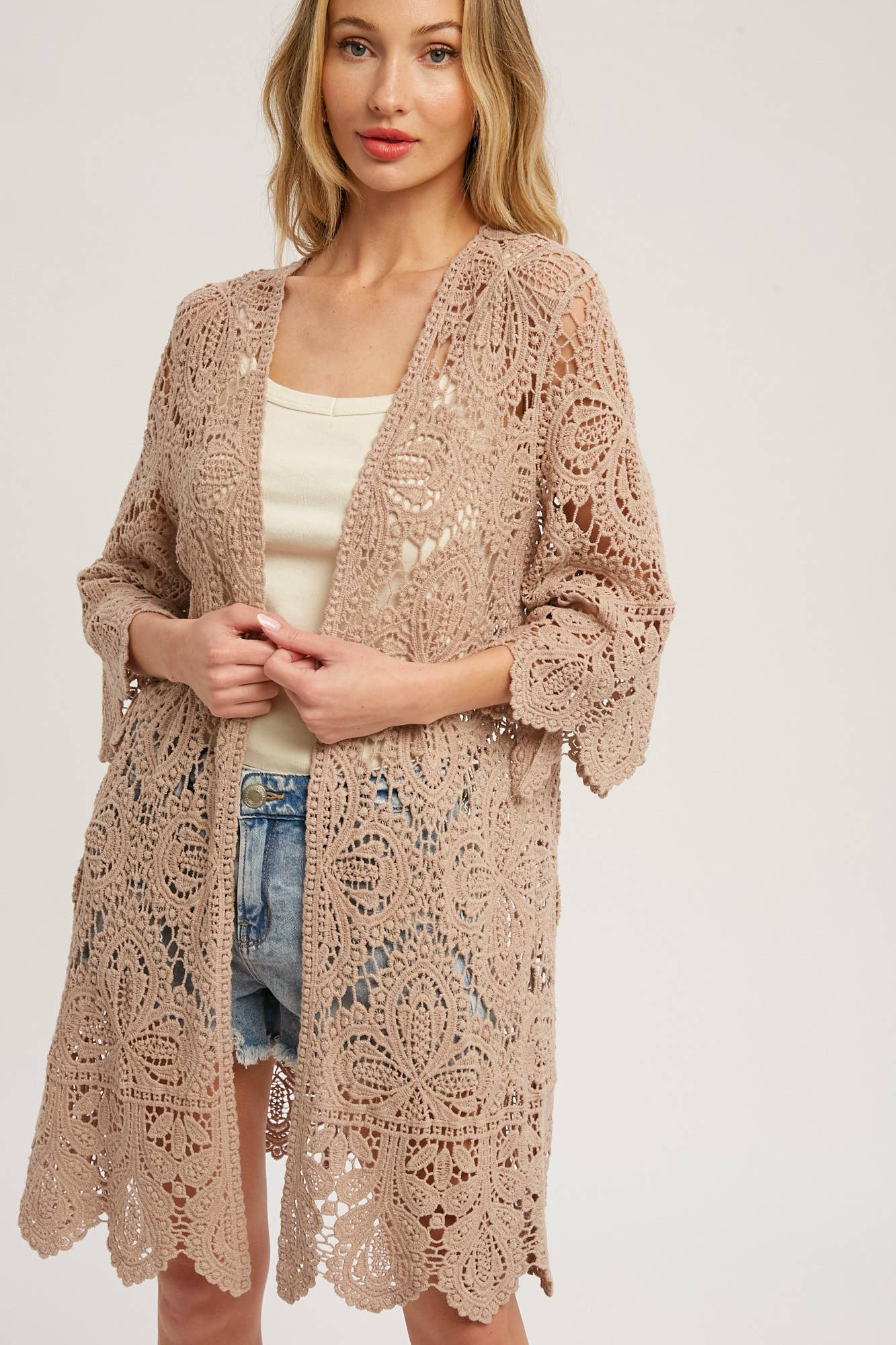 Bluivy - Wholesale Cardigan - Women's - CROCHET LACE CARDIGAN22