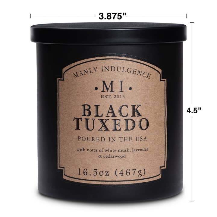 MVP Group International INC - Wholesale Jar/Filled Candle - Manly Indulgence Classic Black Tuxedo, 16.5 oz3