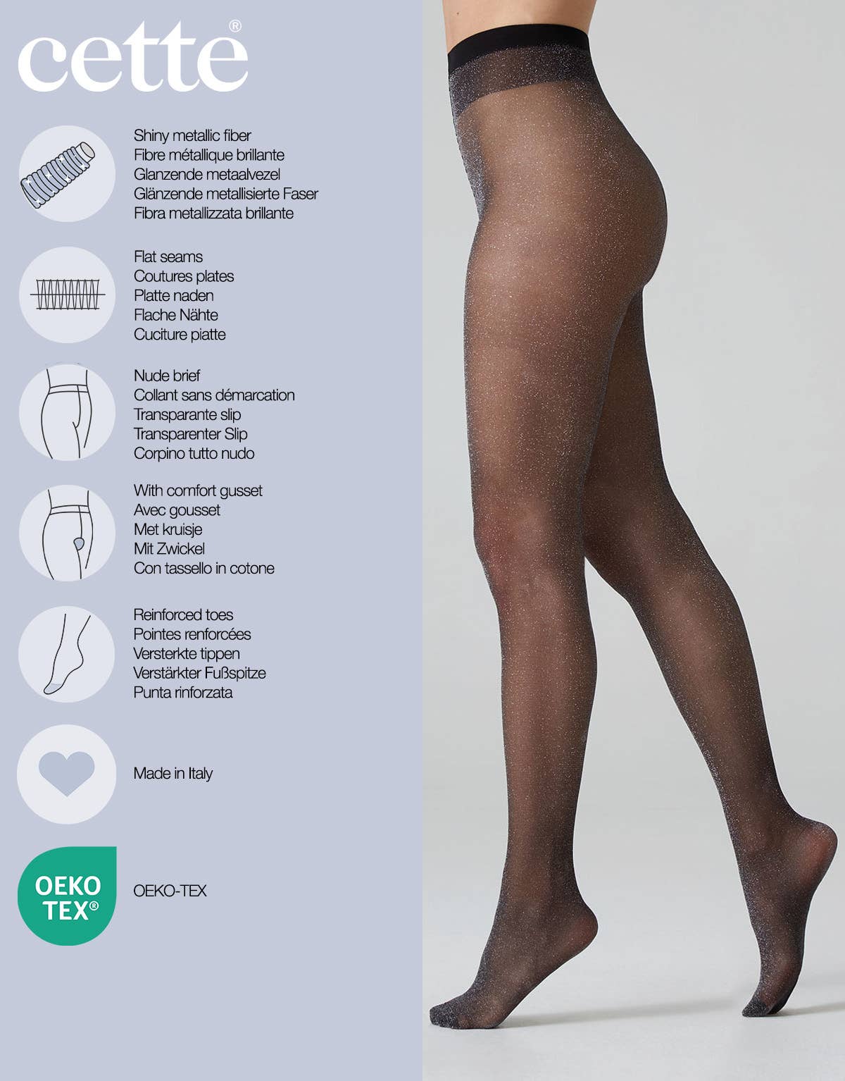 Cette - Wholesale Tights - Women's - Lurex Tights, Shiny Tights, , Sheer Tights25