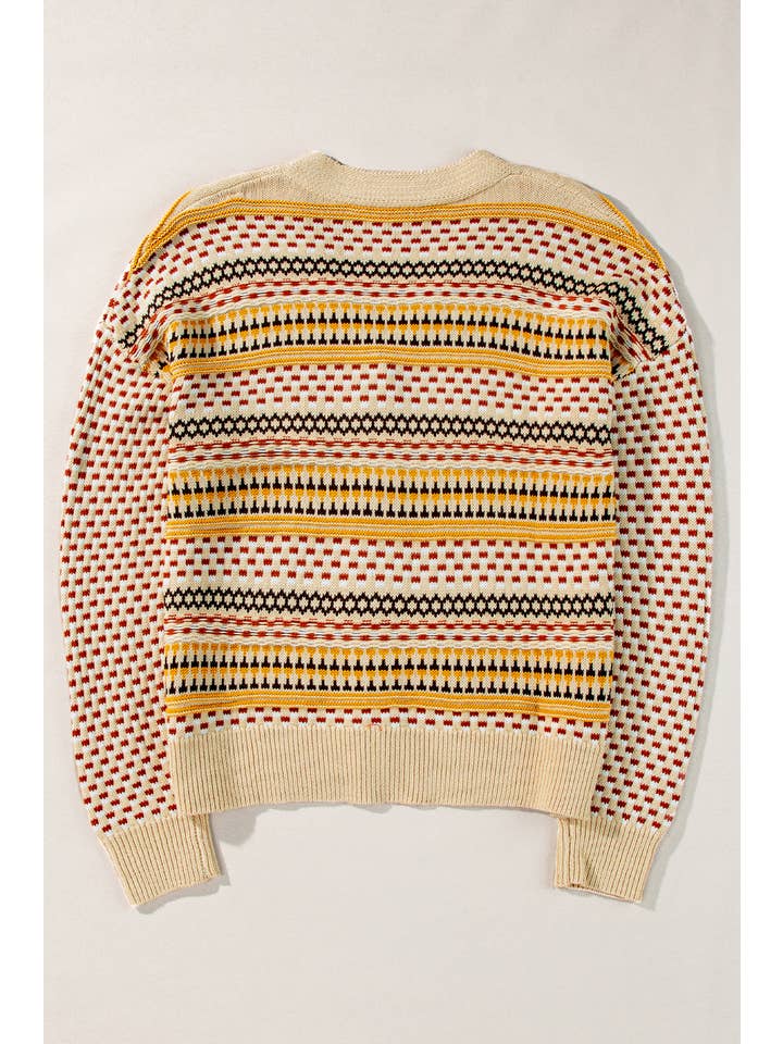 Khaki Buttoned V Neck Cropped Cardigan for wholesale on Faire1