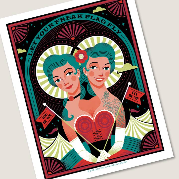 Lucie Rice Illustration and Design - Venta al por mayor Ilustración - Deja que ondee tu extraña bandera