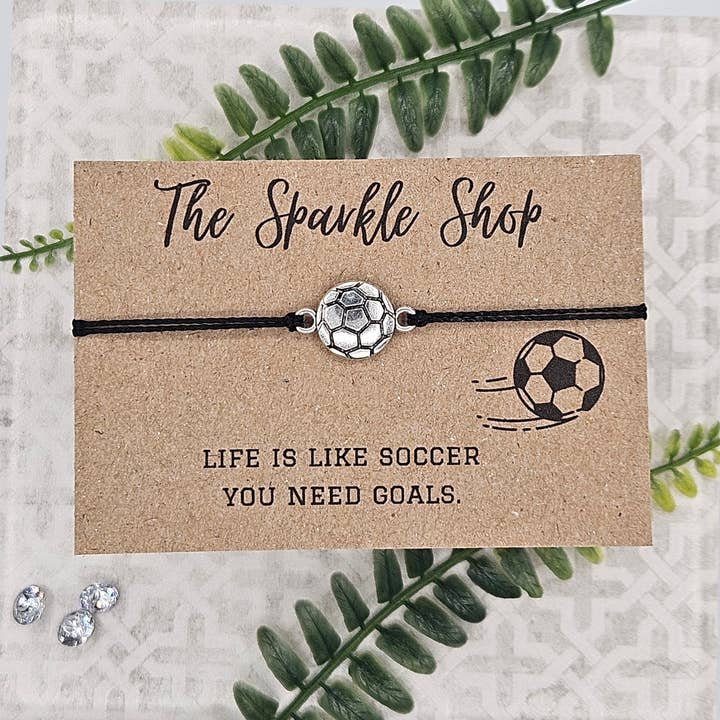 "You Need Goals" Soccer Charm Bracelet for wholesale by The Sparkle Shop