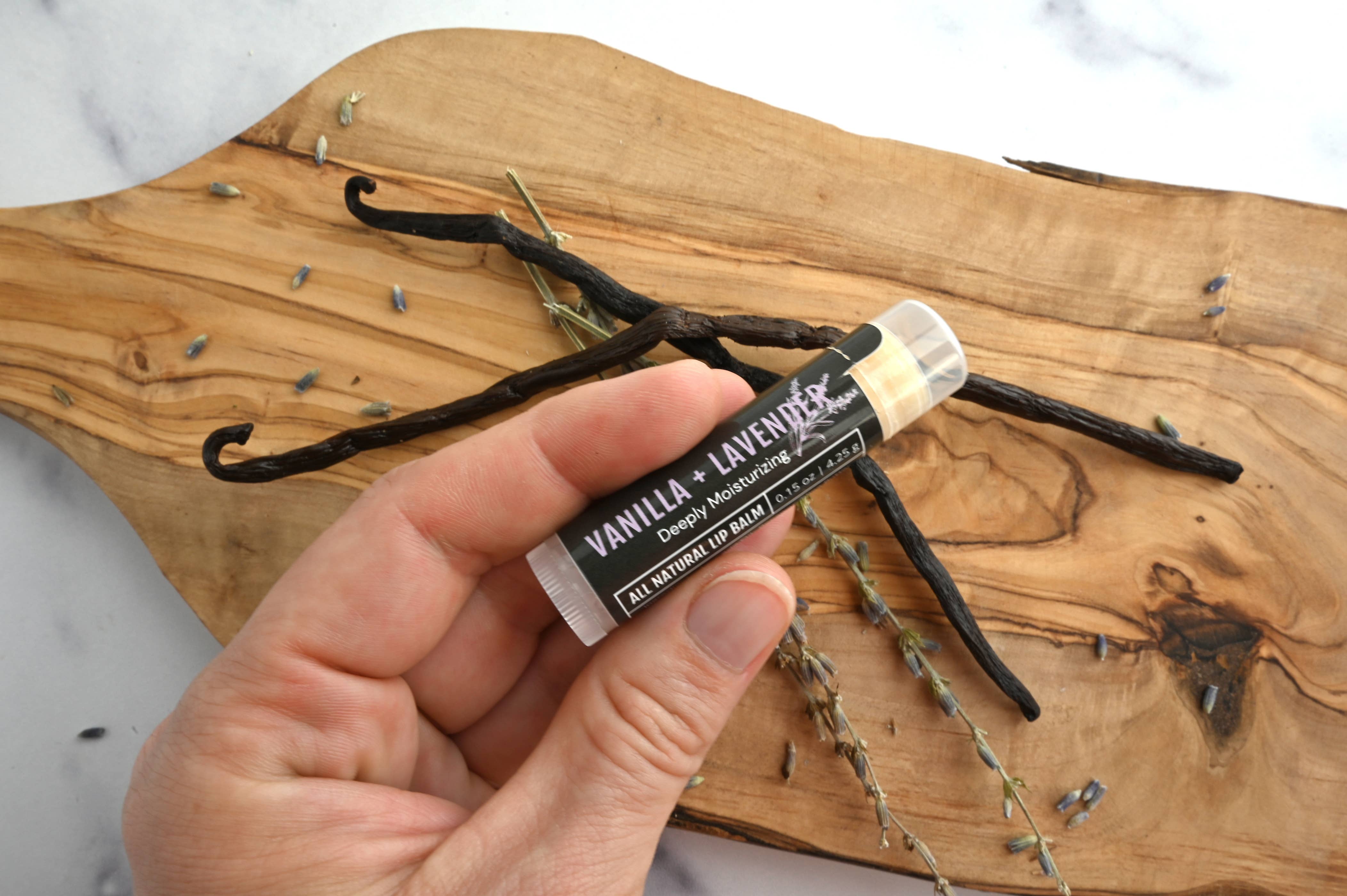 HandCraft Skincare - Wholesale Lip Balm - Vanilla + Lavender Lip Balm1