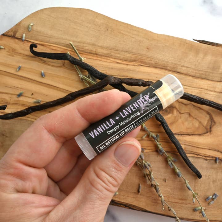 HandCraft Skincare - Wholesale Lip Balm - Vanilla + Lavender Lip Balm1