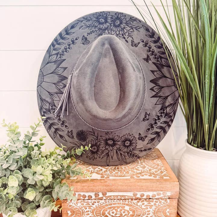 Willie & Dolly Designs - Wholesale Cowboy Hat - Women's - Engraved Floral Hat5