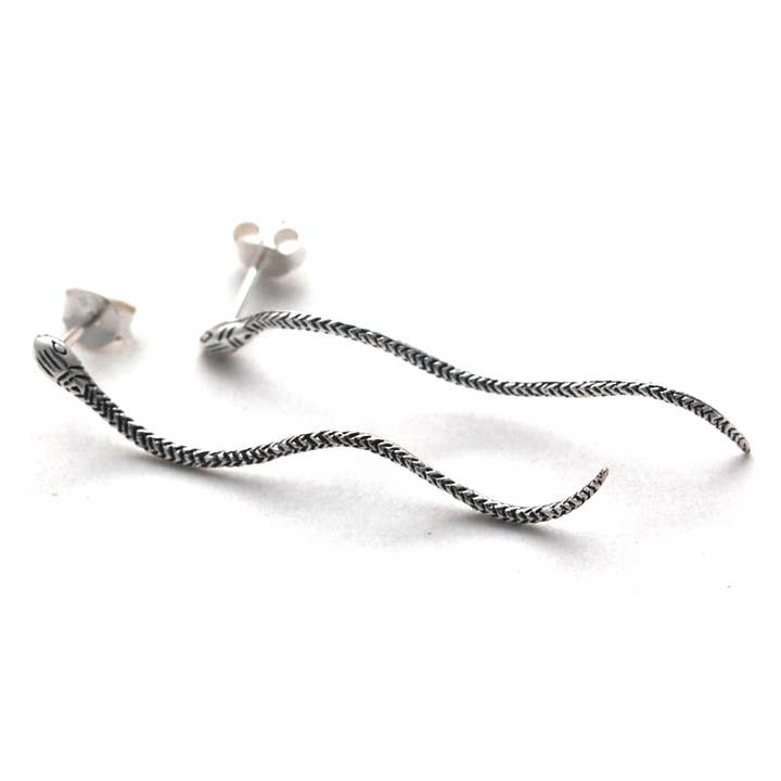 Semaki & Bird - Wholesale Dangle Earrings - Snake Earrings (large) - sterling silver Natural History